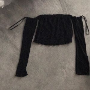 Off shoulder crop top